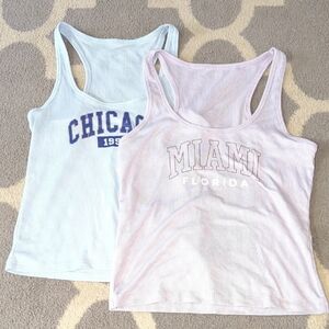 Chicago and Miami Graphic Tank Tops